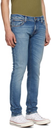 Nudie Jeans Blue Tight Terry Jeans