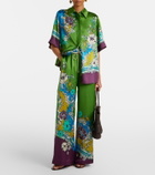 Alémais Nanci printen silk satin shirt