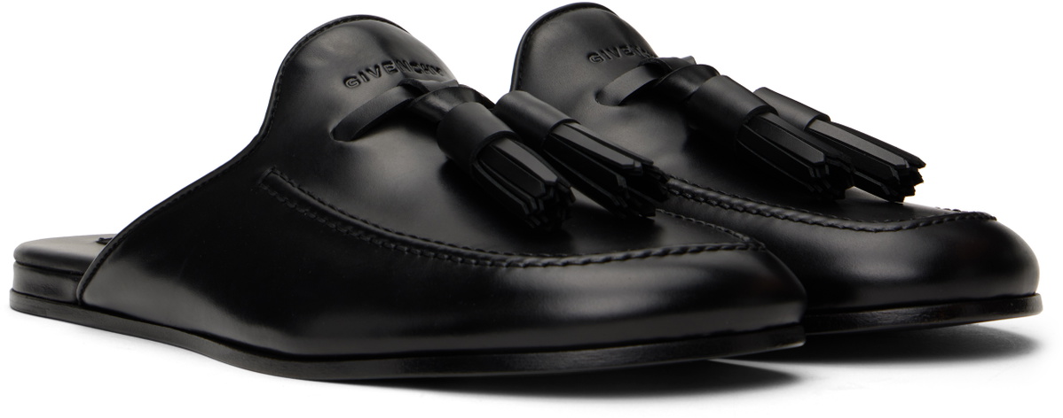 Givenchy Black Leather Slippers
