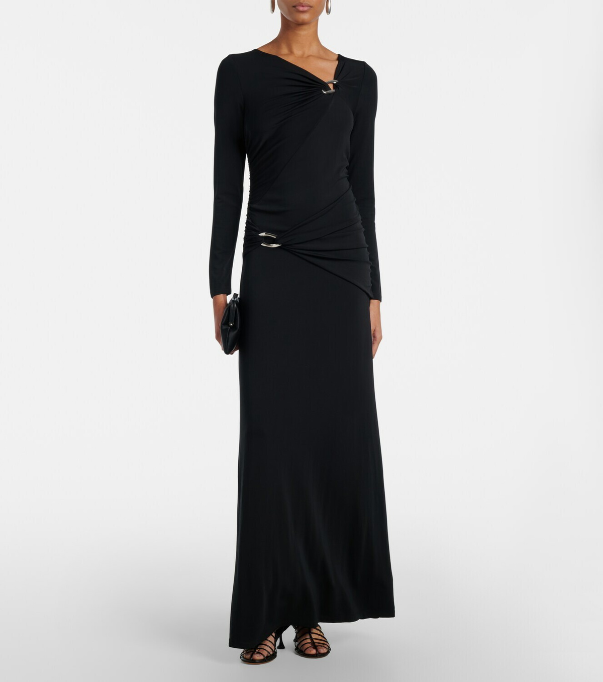 Veronica Beard Viela gathered jersey maxi dress