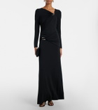 Veronica Beard Viela gathered jersey maxi dress