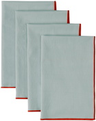 HAY Blue Outline Napkins Set, 4 pcs