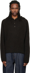 YMC Brown Runaway Neck Sweater