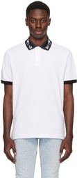 Versace Jeans Couture White Printed Polo