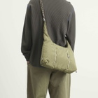 Topologie Cloud Hobo Bag - Small in Moss Tech Sateen 