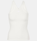 Courrèges Cotton ribbed-knit tank top
