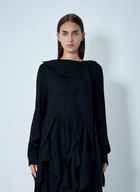 Yohji Yamamoto Gauzed Frilled Blouse