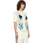 Marni Beige Polo-Collar & Flowers Shirt