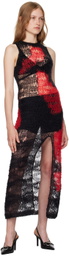 MISBHV Black & Red Antwerp Midi Dress