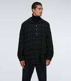 Undercover - Half-zipped checked wool overshirt