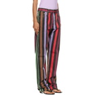 Versace Multicolor Striped Straight Jeans