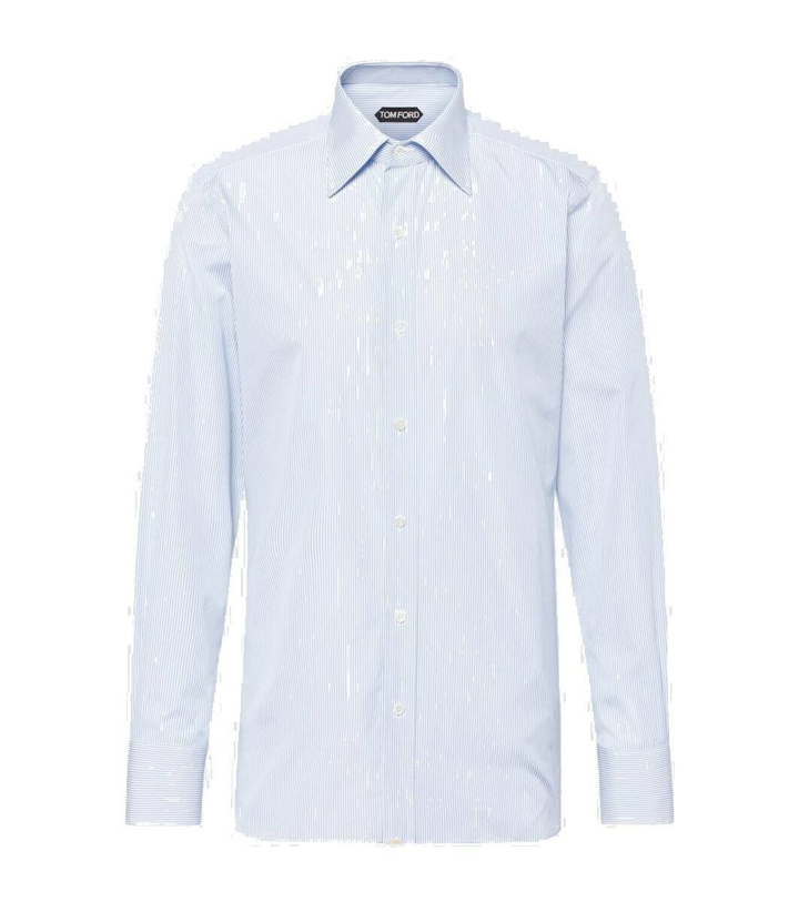 Photo: Tom Ford Pinstripe cotton poplin shirt