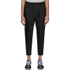 N.Hoolywood Black Tapered Easy Trousers