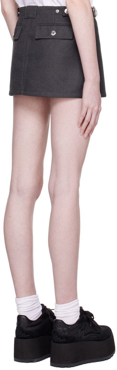 Marc Jacobs Gray 'The Pushlock' Miniskirt