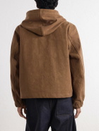 SAGE NATION - Duck Cotton-Canvas Hooded Blouson Jacket - Brown