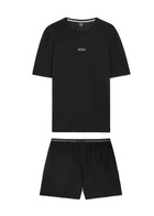 Boss Ultralight Logo Stretch-jersey T-shirt and Short set Black