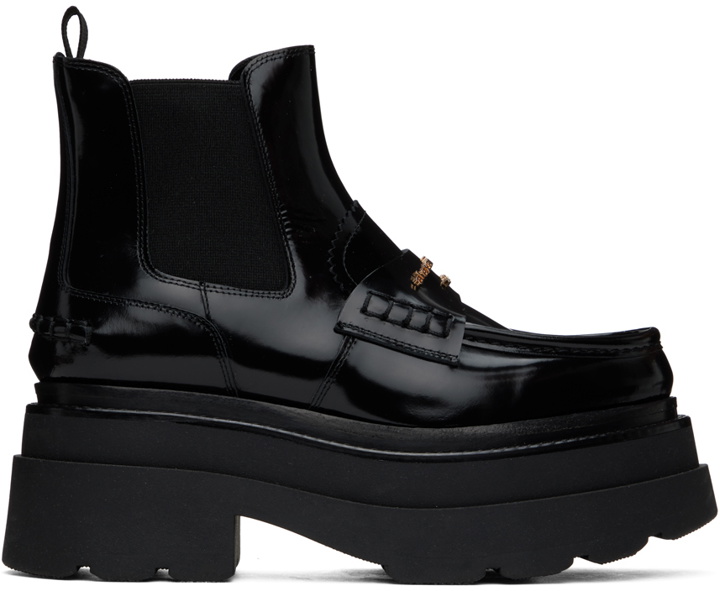 Photo: Alexander Wang Black Carter Platform Loafer Leather Boots