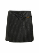 GCDS - Logo Clasp Pinstripe Mini Skirt