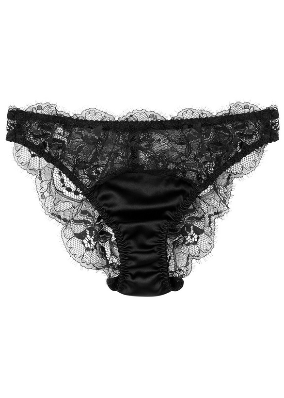 Photo: Fleur OF England Signature Lace Briefs Black