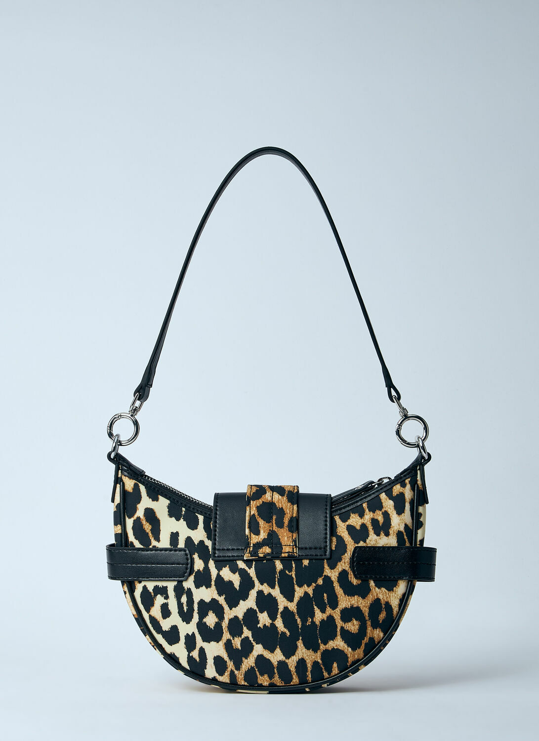 GANNI Small Leopard Bucky Crossbody Bag