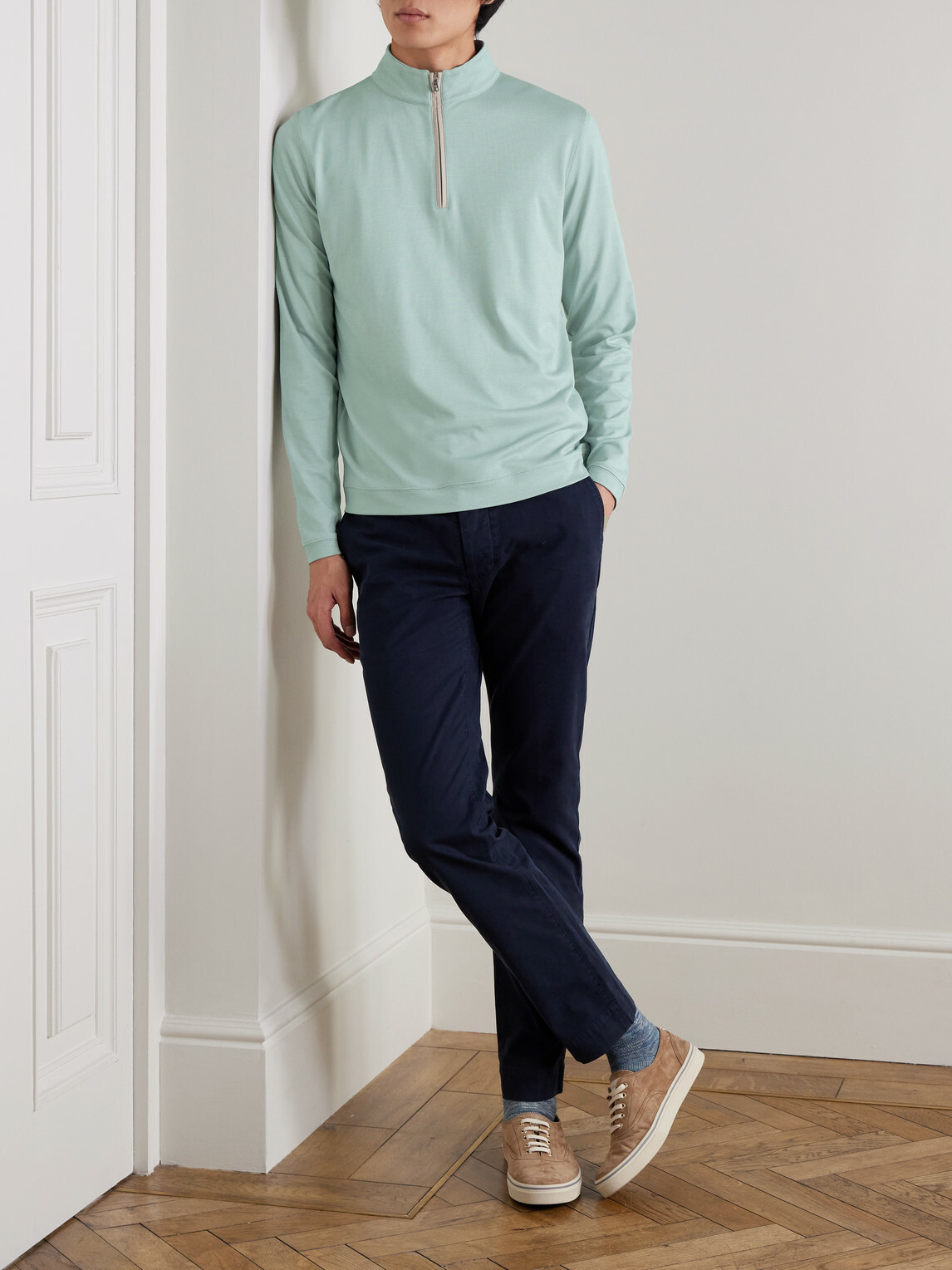 Peter Millar - Albatross Piqué Half-Zip Sweater - Green