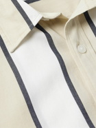 Club Monaco - Striped Lyocell and Cotton-Blend Shirt - Neutrals