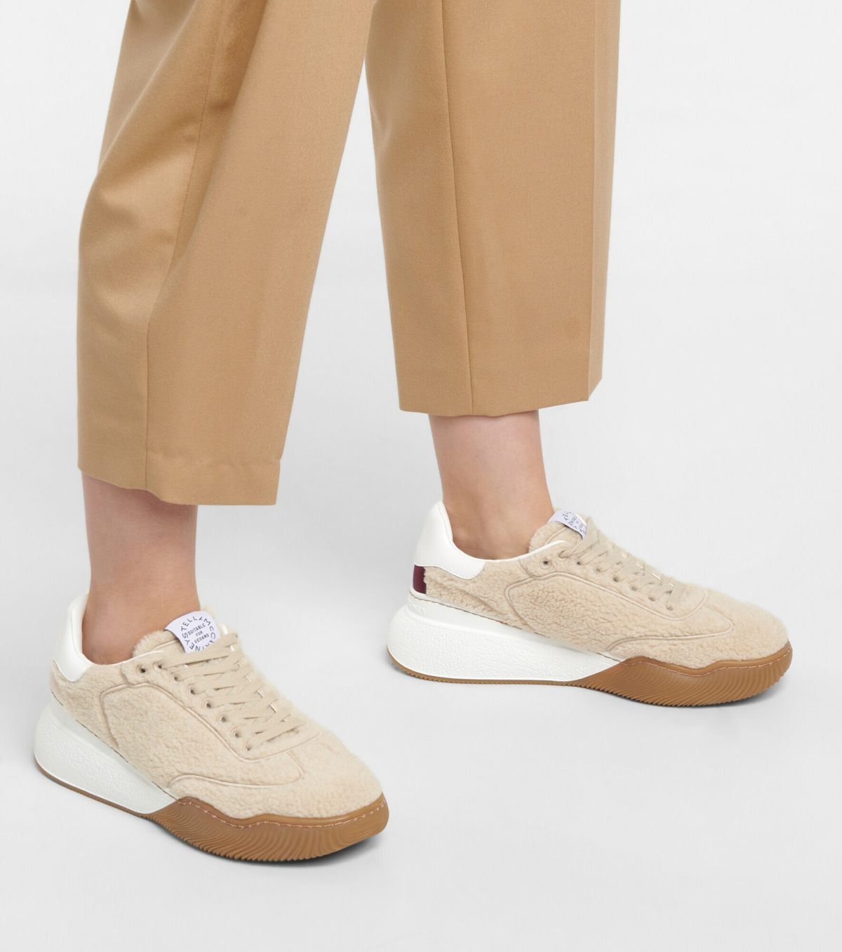 Stella Mccartney Loop Faux Shearling Sneakers Stella Mccartney