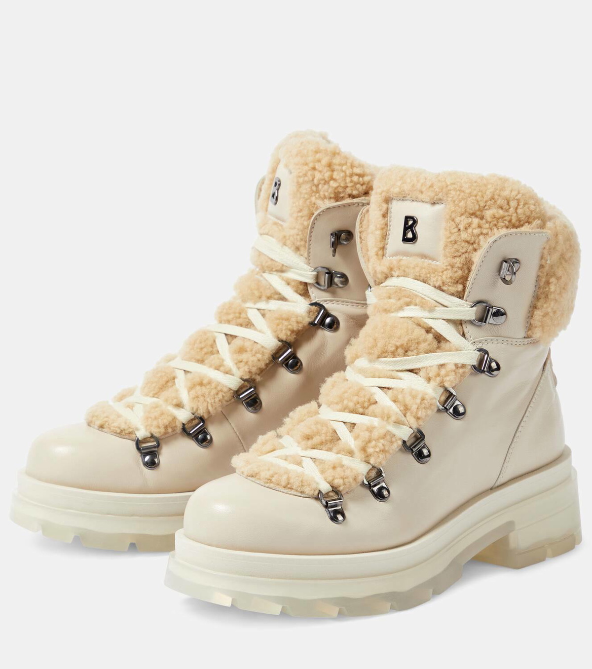 Bogner Swansea shearling-trimmed leather boots Bogner