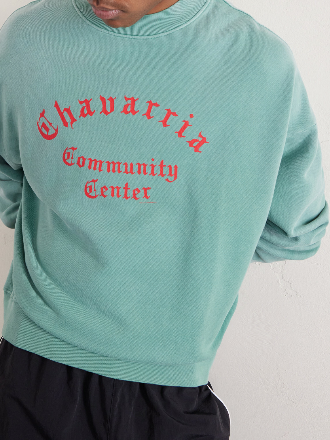 Willy Chavarria - Community Center Hooligan Cotton Sweatshirt - Green