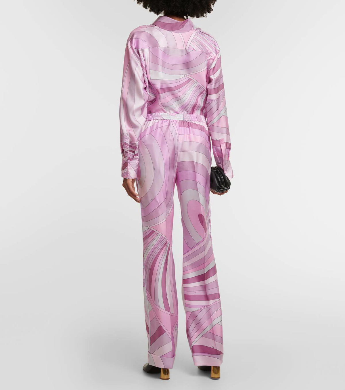 Pucci Iride silk twill straight pants