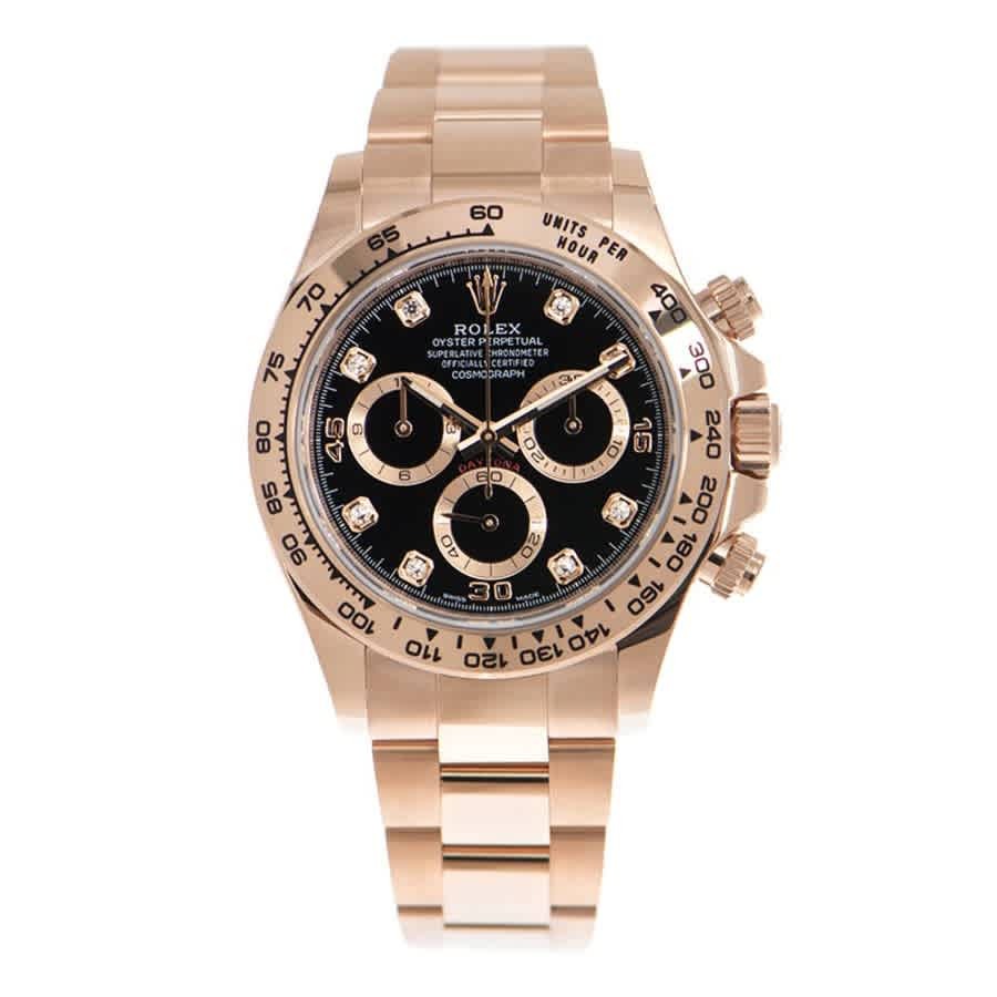 Rolex Cosmograph Daytona Automatic Diamond Black Dial Watch 116505BKDO
