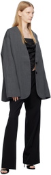 Subtle Le Nguyen Gray Collarless Blazer