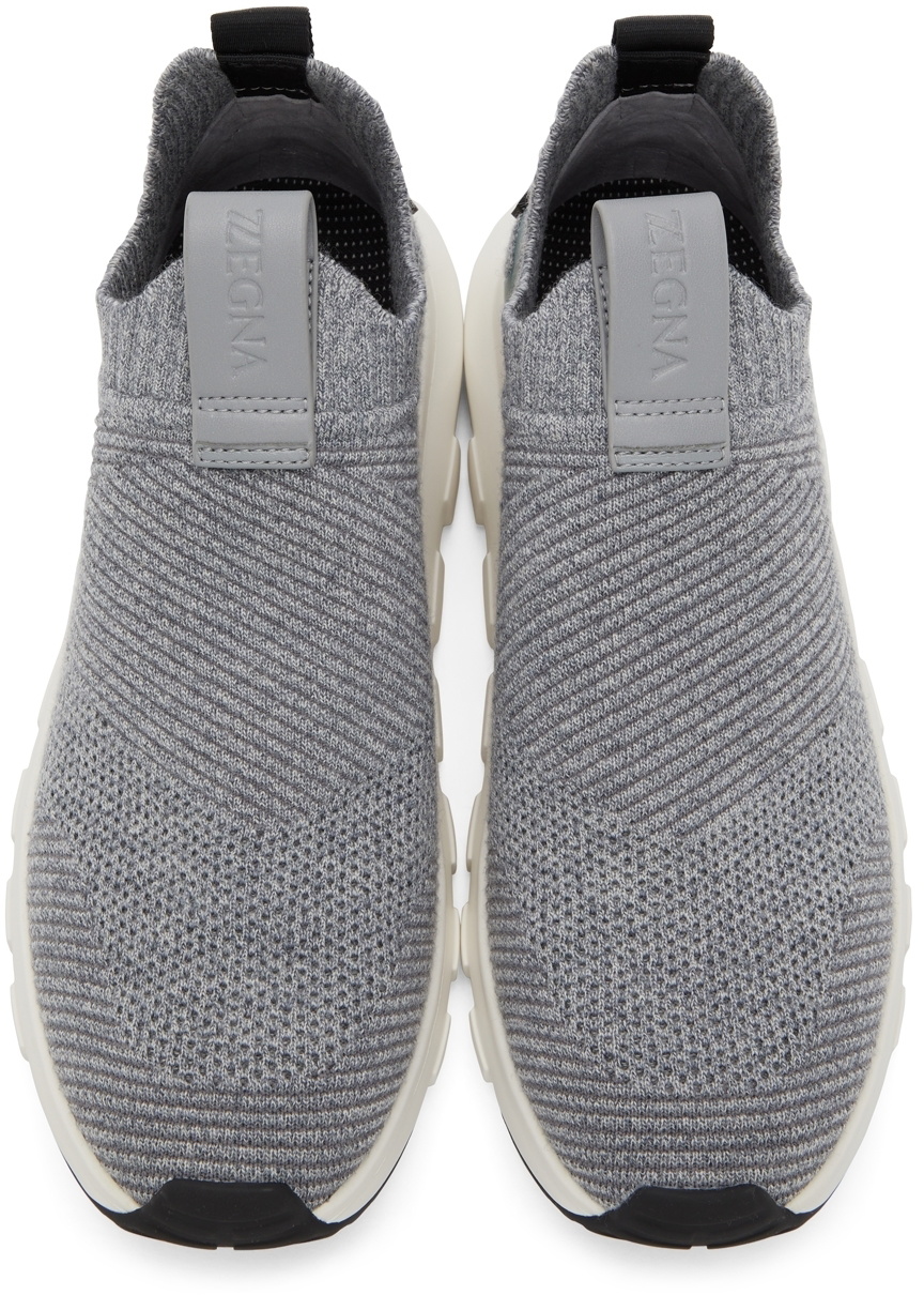 Z Zegna Grey Sock 2.0 Slip-On Sneakers Z Zegna