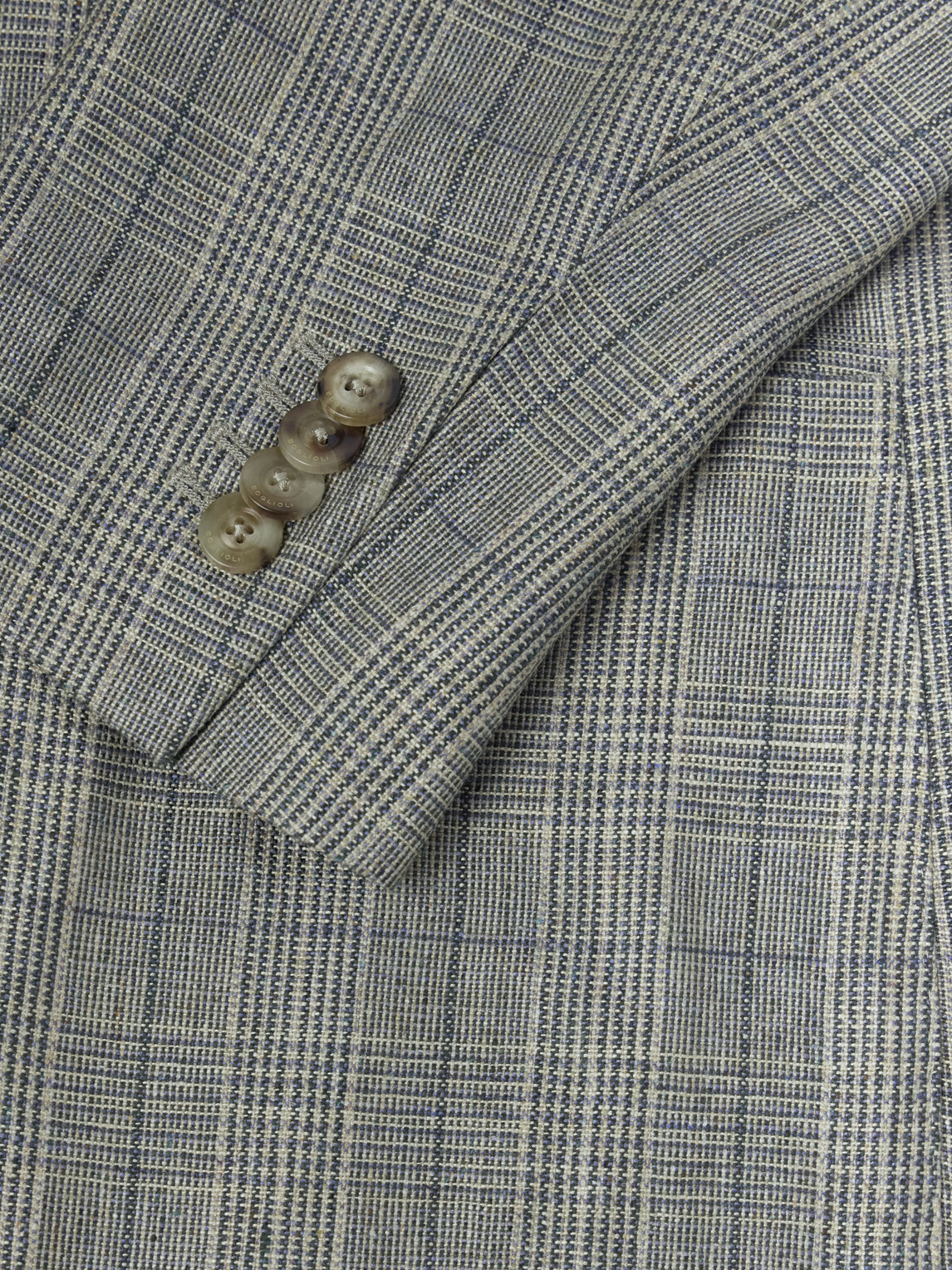 Boglioli - Prince of Wales Checked Silk Blazer - Gray