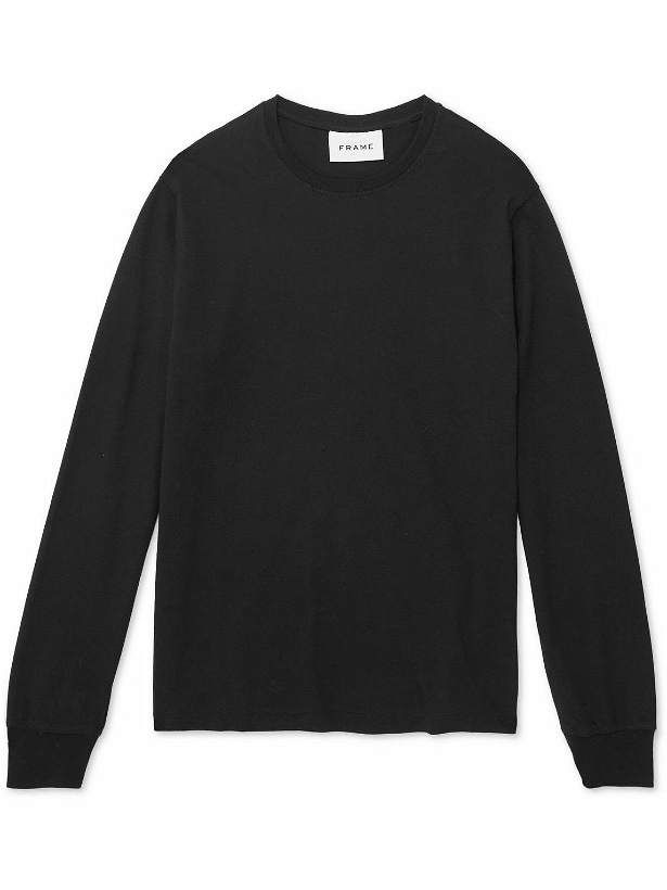 Photo: FRAME - Cotton-Jersey T-Shirt - Black