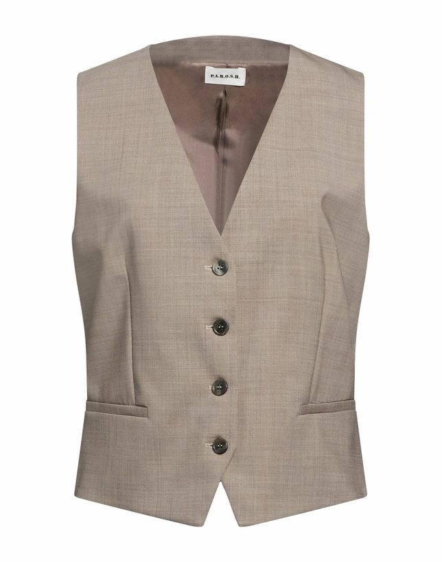 Photo: P. a.r. o.s. h. Womens Tailored Vest Taupe