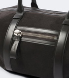 Tom Ford Buckley leather-trimmed suede duffel bag