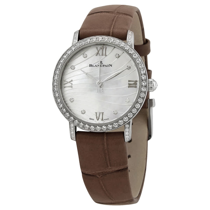 Photo: Blancpain Villeret Ultraplate Automatic Mother of Pearl Dial Ladies Watch 6104-4654-55A