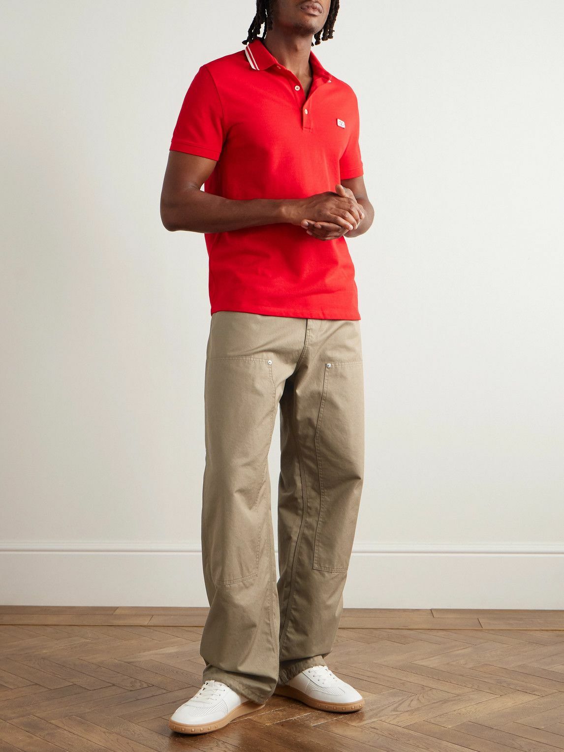 Valentino Garavani - Straight-Leg Cotton-Canvas Cargo Trousers - Neutrals