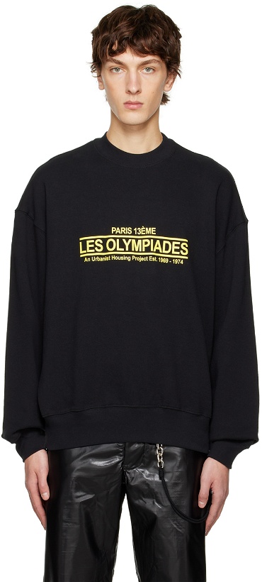 Photo: Song for the Mute Black 'Les Olympiades' Sweatshirt
