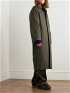 Burberry - Belted Logo-Appliquéd Checked Cotton-Gabardine Trench Coat - Brown