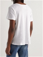 Greg Lauren - Logo-Print Distressed Recycled Cotton-Jersey T-Shirt - White