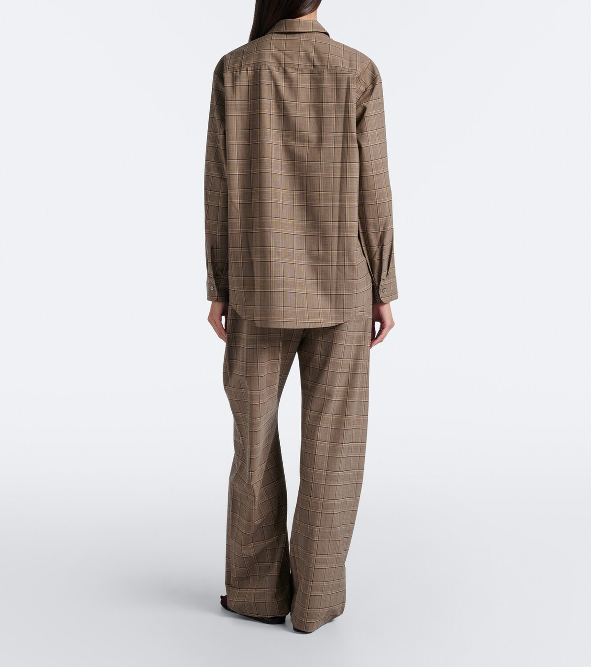 Leset Mia checked wide-leg pants