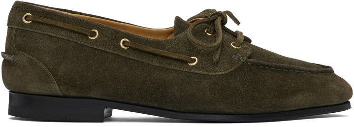 Photo: Bally Khaki Plume Boat Shoes