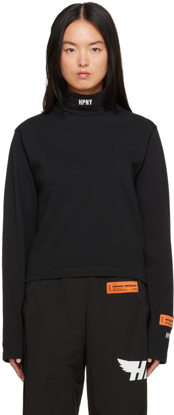 Photo: Heron Preston Black 'HPNY' Long Sleeve T-Shirt