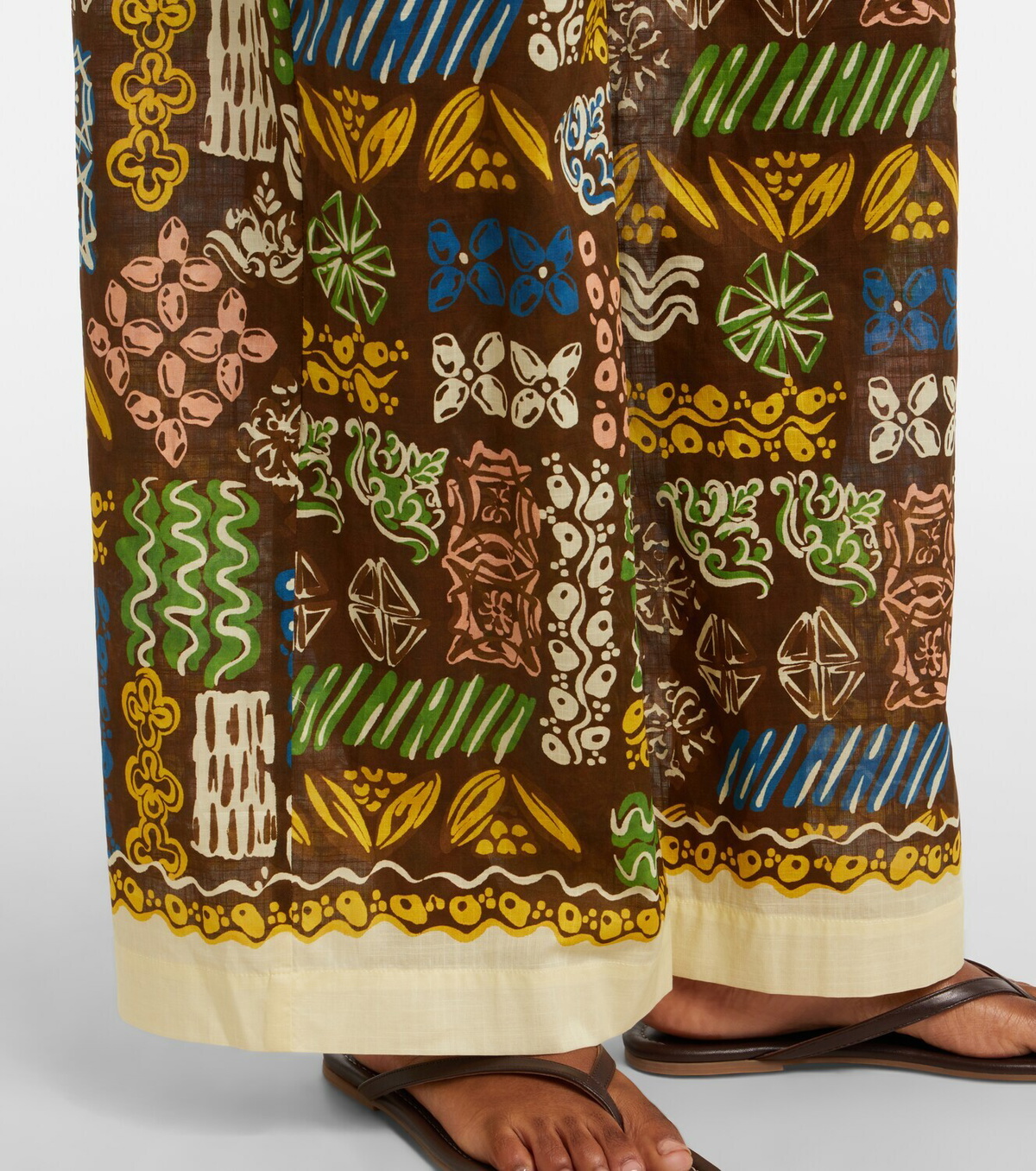 Alémais Minnie printed cotton wide-leg pants