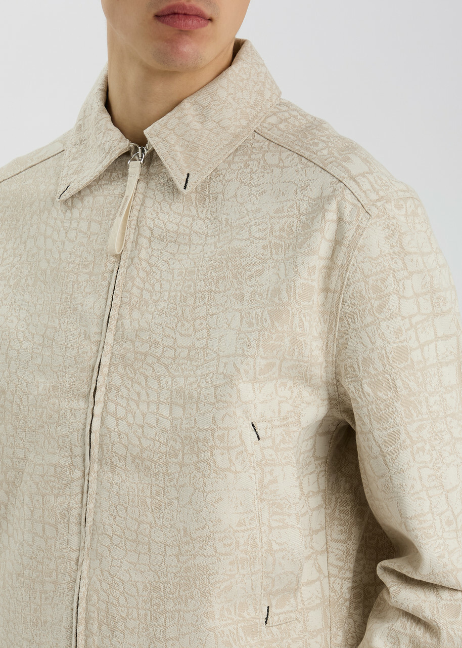 Jacquemus La Veste De-Nîmes Crocodile-effect Canvas Jacket