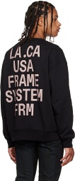 FRAME Black Printed Sweatshirt