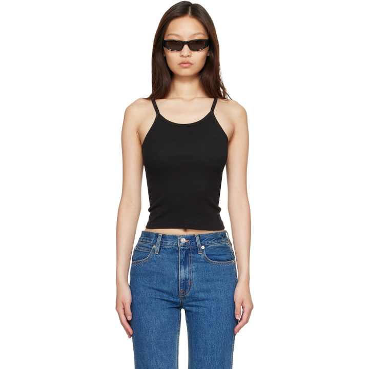 Photo: SLVRLAKE Black Fitted Rib Tank Top