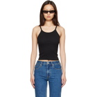 SLVRLAKE Black Fitted Rib Tank Top